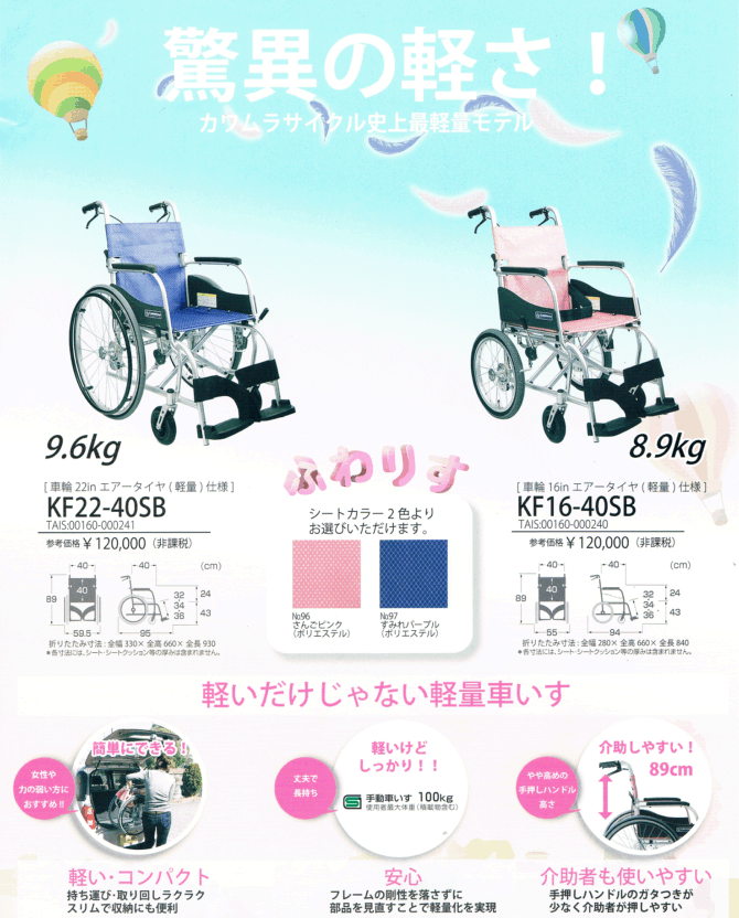 カワムラサイクル史上最軽量モデルふわり